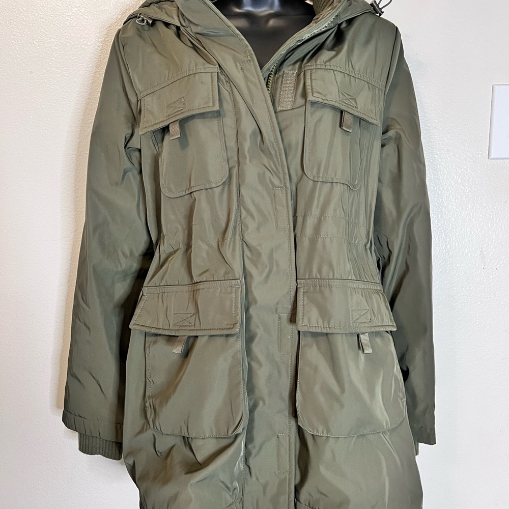 Women's Olive Green Parka Jacket